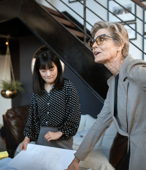 Modern business architecture workspace with strategic planning