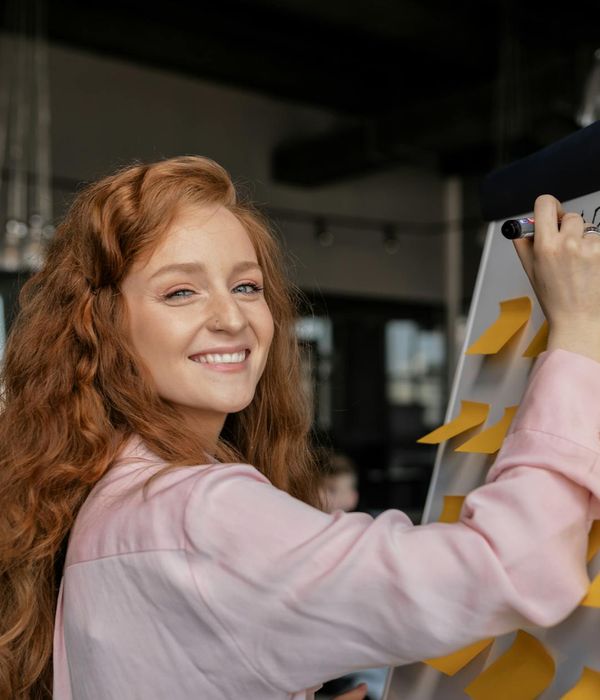 Strategic planning session with whiteboard and team collaboration